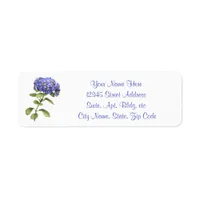 Blue Hydrangea Flower Label