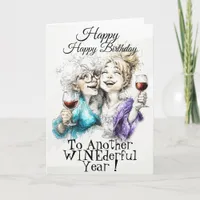 Bestie Wine Birthday  Card