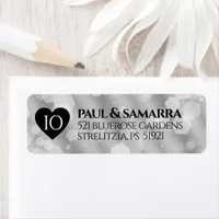 Elegant 10th Tin Wedding Anniversary Celebration Label