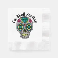 Decorated Abstract Skull Napkins