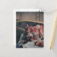 A Vintage Family Scenic Dinner at the Bridge  Postcard