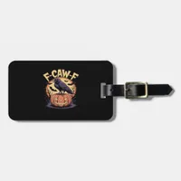 F-Caw-F Spooky Halloween Raven Pumpkin- Bat Moon N Luggage Tag