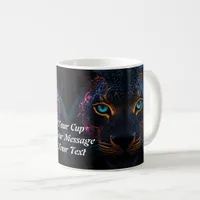 Neon Black Leopard's  Coffee Mug