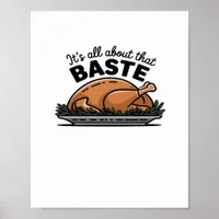All About That Baste Christmas Classic Retro Look Poster
