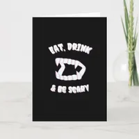 Eat Drink Be Scary Vampire Minimalist Card