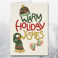 Warm Holiday Wishes Greeting Card