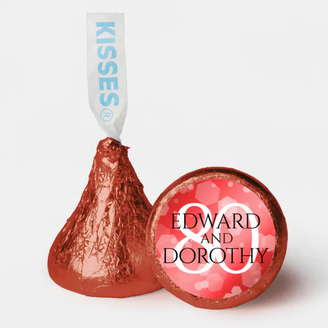 Elegant 80th Ruby Wedding Anniversary Celebration Hershey®'s Kisses®