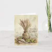 Happy Sukkot Wheat Card