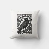 Retro F Caw F Crow Funny Saying Meme Design Throw Pillow