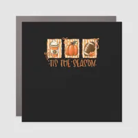 Tis The Season Pumpkin American Football Thanksgiv Car Magnet