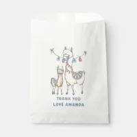 Watercolor Llama themed Baby Shower Favor Bag