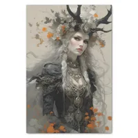 A Pagan Goddess With Antlers decoupage Tissue Paper