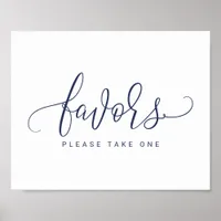 Wedding Favors Sign - Bounce Script (Navy Blue)