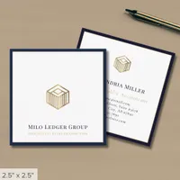 Simple Modern Elegant Square Business Card