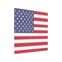 Red White & Blue Patriotic American Flag Metal Print