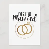 I'm Getting Married Postcard