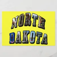 North Dakota Picture Text Stationery