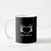 Spooky Skeleton Hand Heart With "Happy Halloween"  Coffee Mug
