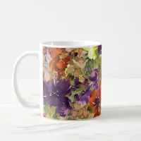 Rustic Autumn Fall Floral Pattern Coffee Mug