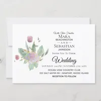 *~* Photo  RSVP - QR ROSE BOUQUET Wedding AR12 Invitation
