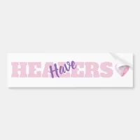 *~* Healers Have Heart Watercolor Reiki Healing Bumper Sticker