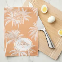 Hawaiian Palm Tree Silhouette Pattern Tacao ID1093 Kitchen Towel