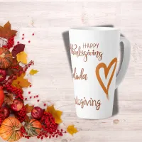 Happy Thanksgiving, Friendsgiving Monogram | Latte Mug