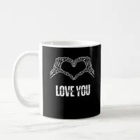 To Death Skeleton Heart Hands Classic Look Coffee Mug