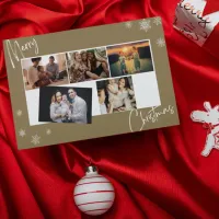 Modern Photo Collage Merry Christmas Holiday Card