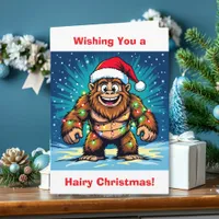 Sasquatch  Humor and Pun Personalized Christmas Card