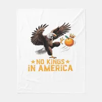 No Kings In America We The People Political Retro  Fleece Blanket