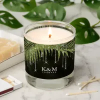 Jewel Palm Leaf Wedding Green ID830 Classic Round Scented Candle