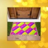 Bright Neon Paint Brush Strokes |  Doormat