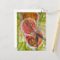 abstract words collage  postcard