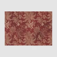 Crimson Red and Gold Vintage Damask Tissue Paper