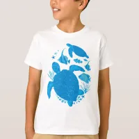 Cute Sea Turtles Sea Life Design T-Shirt