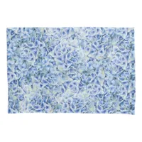 Gorgeous blue hydrangeas - floral pattern  pillow case