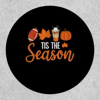 Pumpkin Spice Football Tis The Season Fall Thanksg Patch