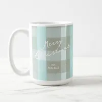 Coastal Christmas Plaid Pattern#2 ID1009 Coffee Mug