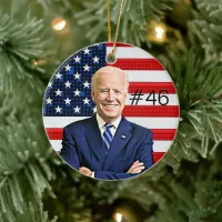 Joe Biden #46 and Kamala Harris President and Vice Ceramic Ornament