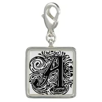 Monarchia Black Letter "A" Charm