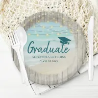 Rustic Beach Graduation Party Paper Plates