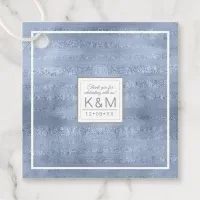 Sparkle Wedding Blue ID515 Favor Tags