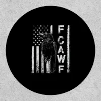 Funny F Caw F Crow With USA Flag Patch
