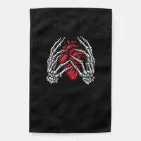 Skeleton Hands Holding Heart Halloween Costume  Garden Flag