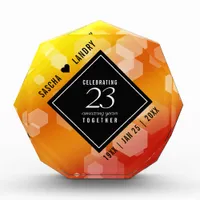 Elegant 23rd Imperial Topaz Wedding Anniversary Acrylic Award