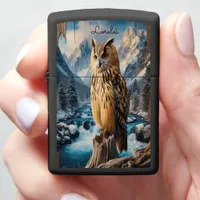 The Blakiston's Fish Owl Snowy Peaks Zippo Lighter