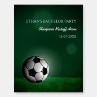 Green Soccer Birthday / Bachelor Party Foam Board