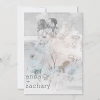 *~* AR26 Pastel QR Vintage RSVP PHOTO Wedding Invitation