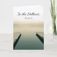 Serene Lakefront Peace Sympathy Card